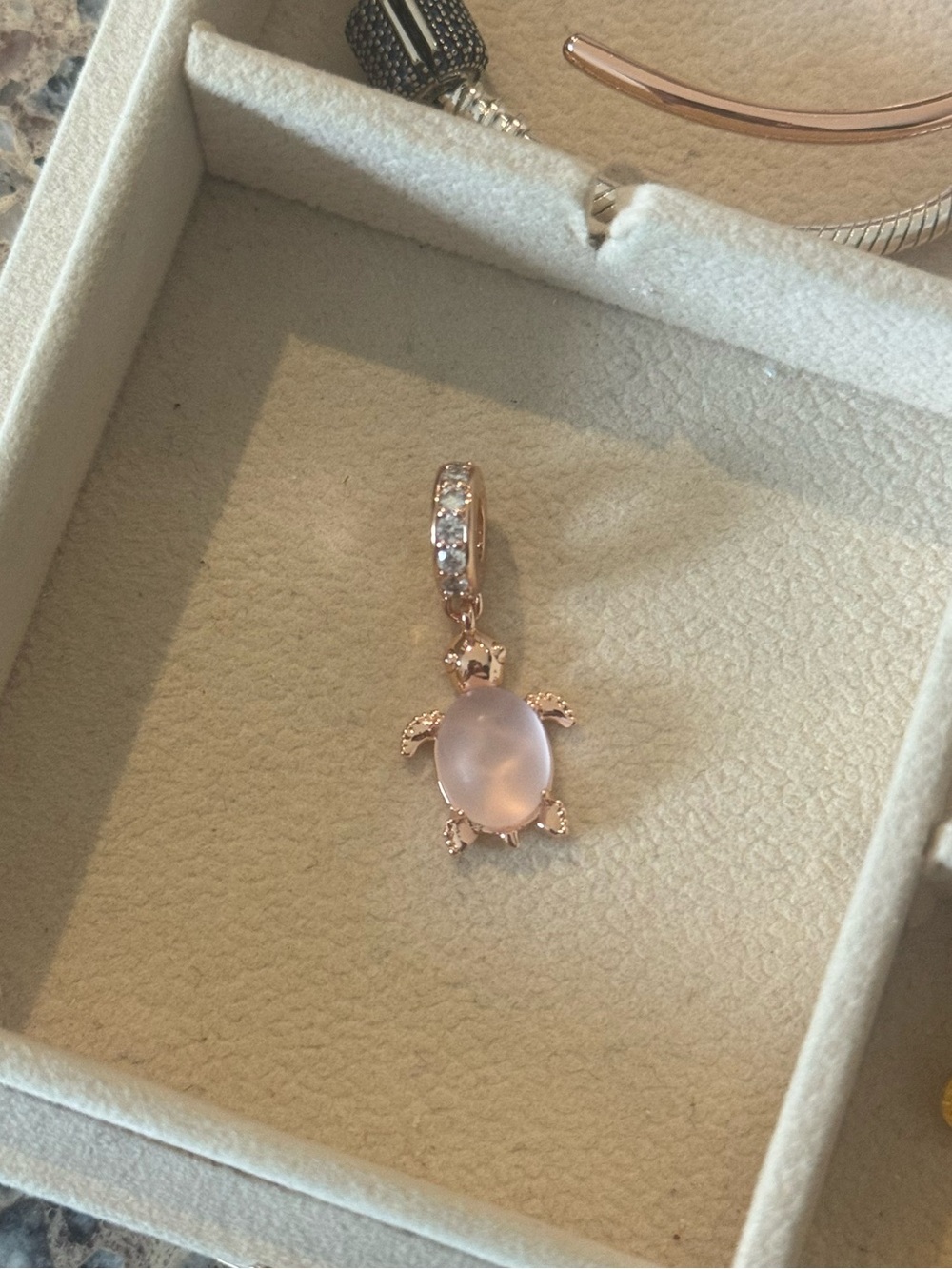 Pandora rose gold turtle charm